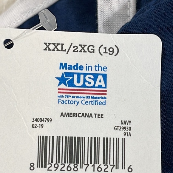 Blessed Celebrate Patriotic USA Red White Blue Graphic Tee Size 2XL New - Picture 11 of 11